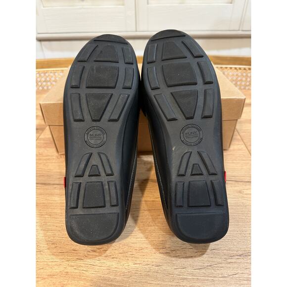 MJNY Marc Joseph Diane Street Flats Black Nappa Leather Size 9.5 NIB Chic Comfy - Picture 12 of 15